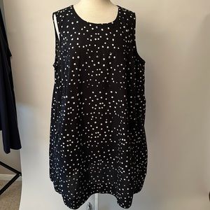 Eileen Fisher Woman, 1X dress, soft lightweight cotton polka dot
